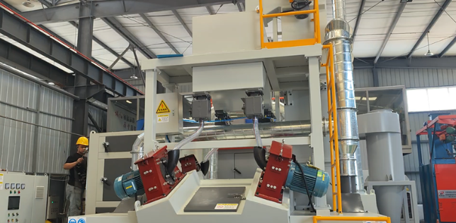 银川板材除锈强化,通过式抛丸机应用案例